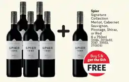 Makro’s liquor Spier Signature Collection Merlot, Cabernet Sauvignon, Pinotage, Shiraz, or Red offer