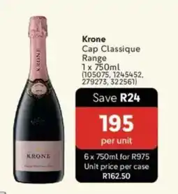 Makro’s liquor Krone Cap Classique Range offer