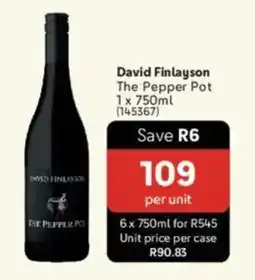 Makro’s liquor David Finlayson The Pepper Pot offer