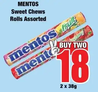 Boxer Superstores Mentos Sweet Chews Rolls Assorted offer
