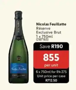 Makro’s liquor Nicolas Feuillatte Réserve Exclusive Brut offer