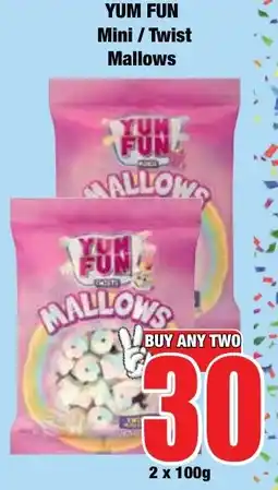 Boxer Superstores Yum Fun Mini/ Twist Mallows offer