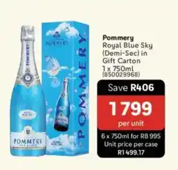 Makro’s liquor Pommery Royal Blue Sky Demi-Sec in Gift Carton offer