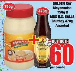 Boxer Superstores Golden Ray Mayonnaise & Mrs H.S. Balls Chutney Assorted offer