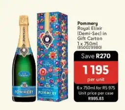 Makro’s liquor Pommery Royal Elixir Demi-Sec in Gift Carton offer