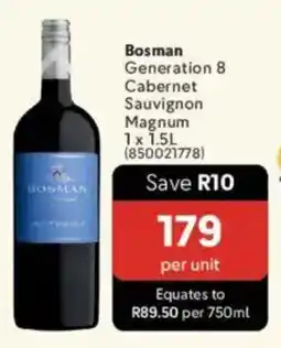 Makro’s liquor Bosman Generation 8 Cabernet Sauvignon Magnum offer