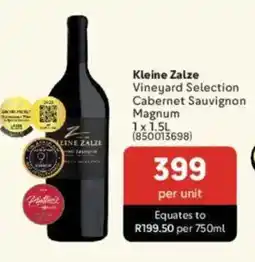 Makro’s liquor Kleine Zalze Vineyard Selection Cabernet Sauvignon Magnum offer