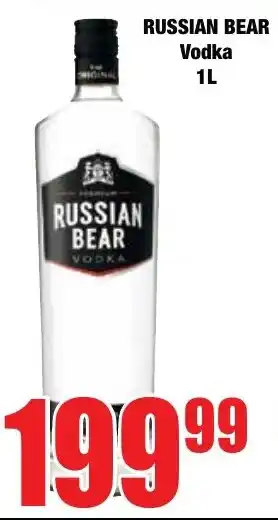 Boxer Superstores Russian Bear Vodka offer