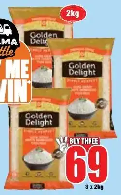 Boxer Superstores Golden Delight Premium Grade Long Grain White Parboiled Thai Rice offer