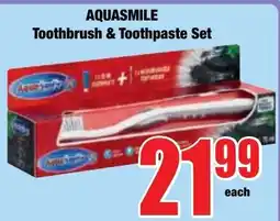 Boxer Superstores Aquasmile Toothbrush & Toothpaste Set offer