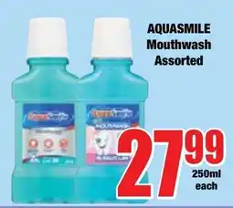 Boxer Superstores Aquasmile Mouthwash Assorted offer