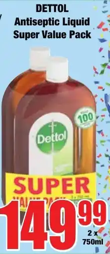 Boxer Superstores Dettol Antiseptic Liquid Super Value Pack offer