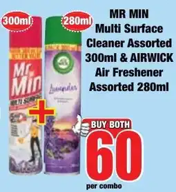 Boxer Superstores Mr Min Multi Surface Cleaner Assorted & Airwick Air Freshener Assorted offer