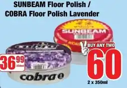 Boxer Superstores Sunbeam Floor Polish/ Cobra Floor Polish Lavender offer
