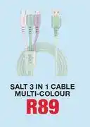 MRP Salt 3 In 1 Cable Multi Colour offer