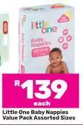 Game Little One Baby Nappies Value Pack Assorted Sizes offer