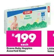 Game Econo Baby Nappies Assorted Sizes offer