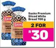 Game Sasko Premium Sliced White Bread-For 2 x 700g offer