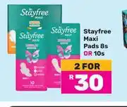 Game Stayfree Maxi Pads-For 2 x 8s/10s offer