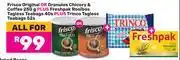 Game Frisco Original Or Granules Chicory & Coffee 250g+Freshpak Tagless Teabags 40s+Trinco Teabags 52s offer