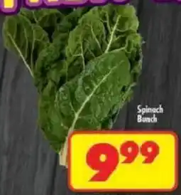 Shoprite Spinach Bunch offer