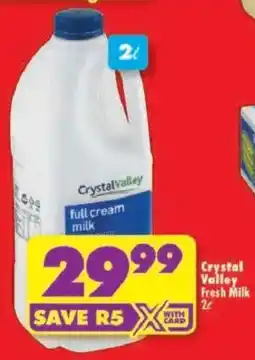 Shoprite Crystal Valley Fresh Milk offer