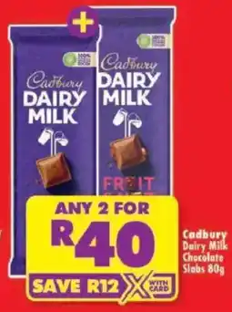 Shoprite Cadbury Dairy Milk Chocolate Slabs offer