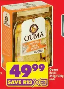 Shoprite Ouma Rusks offer