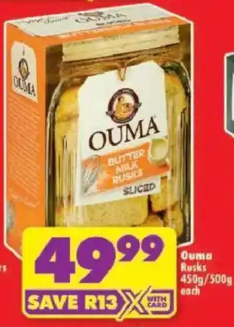 Shoprite Ouma Rusks offer