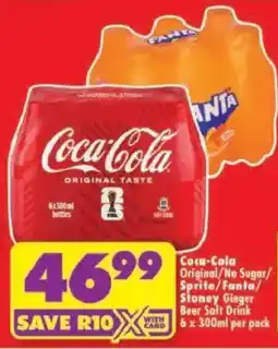 Shoprite Coca-Cola Original/ No Sugar/ Sprite/ Fanta/ Stoney Ginger Beer Soft Drink offer
