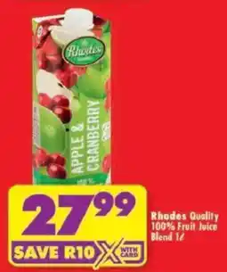Shoprite Rhodes Quality 100% Fruit Juice Blend offer