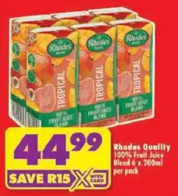 Shoprite Rhodes Quality 100% Fruit Juice Blend offer