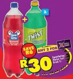 Shoprite Sparletta/ Twist Soft Drink offer