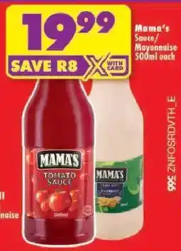 Shoprite Mama's Sauce/ Mayonnaise offer