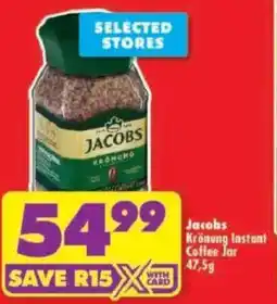 Shoprite Jacobs Krönung Instant Coffee Jar offer