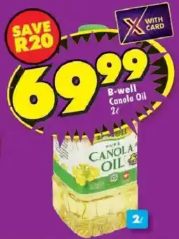 Shoprite B-well Canola Oil offer