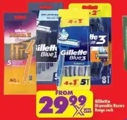 Shoprite Gillette Disposable Razors Range offer