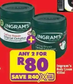 Shoprite Ingram's Body Cream offer