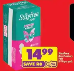 Shoprite Stayfree Maxi Sanitary Pads offer