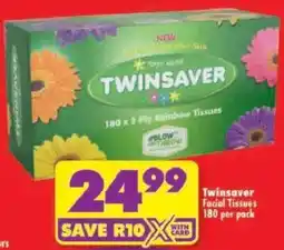 Shoprite Twinsaver Facial Tissues offer