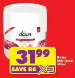 Shoprite Dawn Body Cream offer