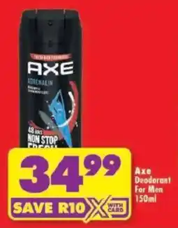 Shoprite Axe Deodorant For Men offer
