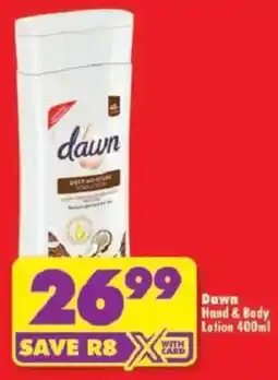 Shoprite Dawn Hand & Body Lotion offer