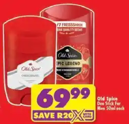 Shoprite Old Spice Deo Stick For Men offer
