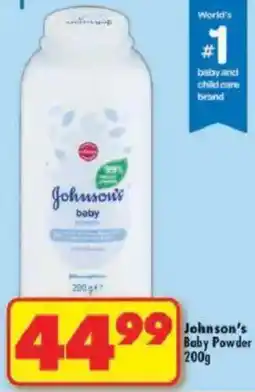 Shoprite Johnson's Baby Powder offer