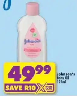 Shoprite Johnson's Baby Oil offer