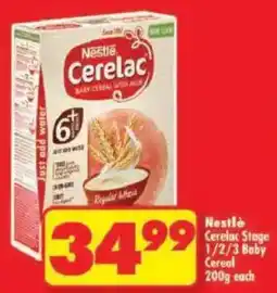 Shoprite Nestlè Cerelac Stage 1/2/3 Baby Cereal offer