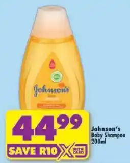 Shoprite Johnson's Baby Shampoo offer