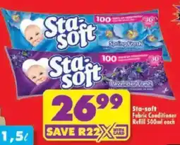 Shoprite Sta-soft Fabric Conditioner Refill offer