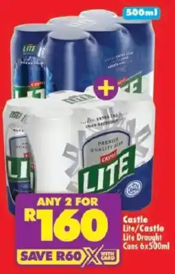 Shoprite Castle Lite/ Castle Lite Draught Cans offer